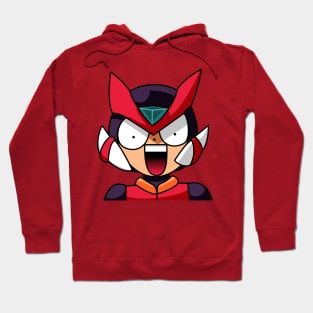 Mega Man Zero Manga Face Hoodie